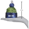 Old World Christmas Blown Glass Ornament for Christmas Tree, Seattle Seahawks Beanie - 3 of 3