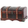 Vintiquewise Leather Wooden Chest - 3 of 4