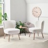 WestinTrends Genevieve 25" Wide Upholstered Boucle Armless Accent Chair - 2 of 4