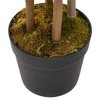 Artificial Plant Green, Brown Real Bamboo, Polyester, Plastic, Iron vidaXL - 4 of 4
