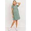 Hello Miz Women's Casual Mini T-Shirt Maternity Dress - 4 of 4