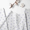 Bacati - Anchors Blue 100 percent Cotton Universal Baby US Standard Crib or Toddler Bed Fitted Sheet - 2 of 4