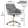 CAVINAS Ergonomic Office Chair, Adjustable Office Chair, Velvet Home Office Desk Chair, Desk Chair Comfy, Swivel Chair, Backrest Seat - 3 of 4