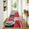 Geometric Rug Machine Washable Modern Contemporary Rug Foldable Non-Slip Abstract Square Circle Design Carpet Soft Low Pile Non Shedding Floor Cover - 2 of 4