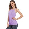 Tank Top for Women Pleated High Neck Halter Tops Casual Sleeveless Shirts Loose Fit - 2 of 4