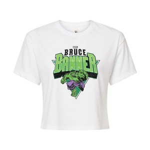 Women's - Marvel - Hulk Bruce Banner Cropped Graphic T-Shirt - 1 of 4
