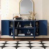 Storage Sideboard U-Shaped Curved Design Light Luxury Sideboard With Adjustable Shelves & 4 Doors, 220lbs Load Capacity - 2 of 4