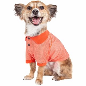 Pet Life (R) Active 'Fur-Flexed' Relax-Stretch Wick-Proof Performance Dog Polo T-Shirt - 1 of 4