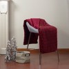 Northlight Burgundy Red Ultra Plush Faux Fur Throw Blanket 55" x 63" - image 2 of 4