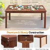 VINGLI 69-inch Large Outdoor Wood Dining Table for Patio, Solid Wood Farmhouse Table 35x30 Inches, Waterproof Wooden Table for Garden, Backyard, Deck - 4 of 4