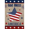 God Bless America Star Burlap House Flag 28" x 40" Briarwood Lane - 3 of 4