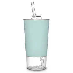 Ello Tidal 20oz Glass Tumbler with Lid - Mint