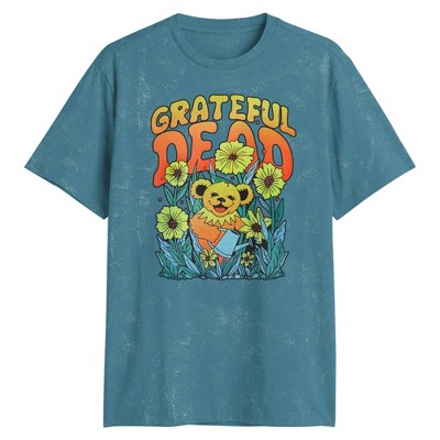 Men's Grateful Dead Short Sleeve T-Shirt - Turquoise Blue