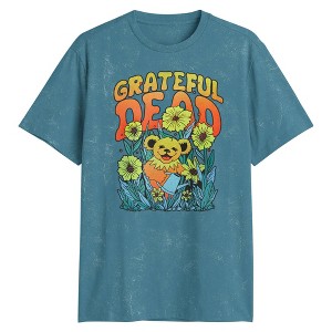 Men's Grateful Dead Short Sleeve T-Shirt - Turquoise Blue - 1 of 3