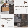 Farmhouse 6 Drawers Dresser, Large Wood Chest of Drawers with Handle for Bedroom, Living Room - 4 of 4