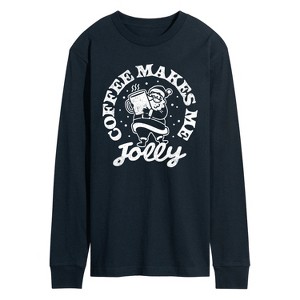 Men's - Instant Message - Coffee Makes Me Jolly Long Sleeve Graphic T-Shirt - 1 of 4