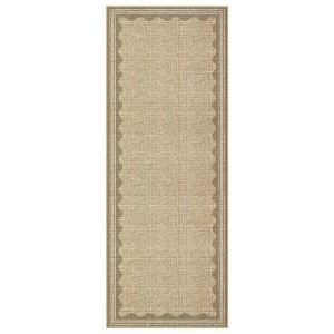 Washable Modern Bordered Rug Non Slip Low Pile Rug Soft Contemporary Throw Floor Cover Foldable Indoor Carpet for Living Room Bedroom Nursery - 1 of 4