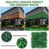 Artificial Boxwood Wall Panels, Faux Greenery Wall with 100 Zip Ties, UV-Protected Grass Backdrop Wall Panels, Garden Wall Panels for Indoor, Outdoor - 4 of 4