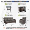 Buenhomino 5PCS Outdoor Patio Furniture Set with Fire Pit,Wicker Patio Conversation Sets with 43" Propane Fire Pit Table,Swivel Rocking Chairs - 3 of 4