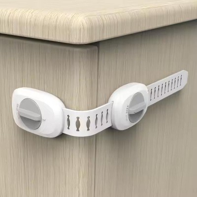 EMIRCEY Adjustable Plastic Cabinet Latch Lock Child-Proof Safety Lock for Baby Drawer & Door 3M Adhesive Tape Multi-Use