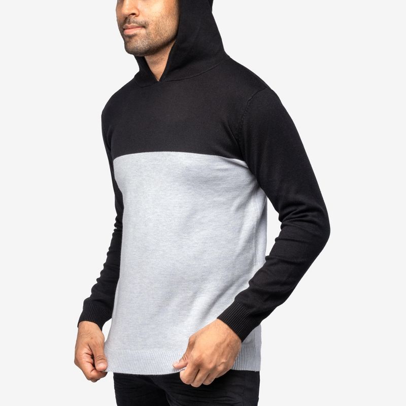 X RAY Men's Hooded Long Sleeve Sweatshirt Solid Casual Pullover Hoodie Sweater, 4 of 7