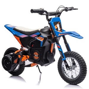 24V Electric Off-Road Motorcycle,250W Motor 13.6MPH Fast Speed Motocross,Leather Seat Dirt Bike, - 1 of 4