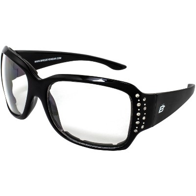 Birdz Eyewear Cardinal Set 3 Occhiali Da Moto Imbottiti Donna - Montatura Nera Con Lenti Trasparenti, Fumé E Gialle - Pieghevoli E Antiappannamento