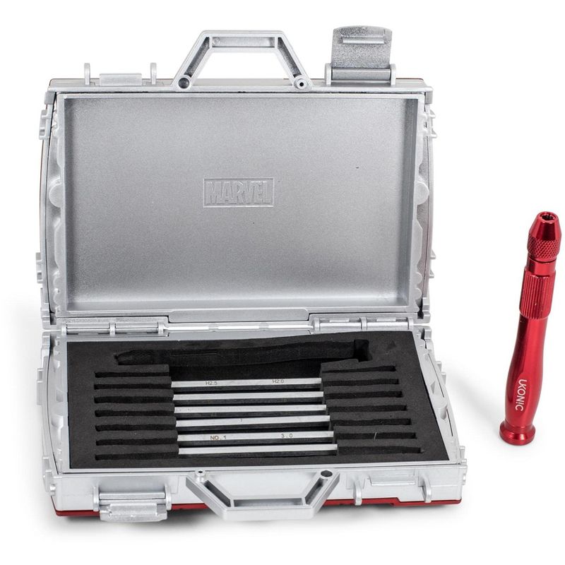 Ukonic Marvel Iron Man 2 Replica Briefcase 7-Piece Screwdriver Set Tool Kit, 3 of 8