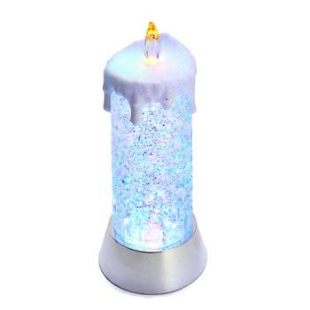 Kurt Adler 9.25-Inch Battery-Operated Color Changing Snowing Candle
