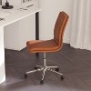 Merrick Lane Mid-Back Armless Home Office Chair with Height Adjustable Swivel Seat and Five Star Chrome Base - 4 of 4