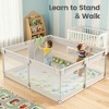 Extra Large Baby Playpen with Gate – Indoor Toddler Play Yard & Kids Play Area Fence, Sturdy Gray 69×59 in - 4 of 4
