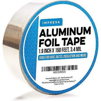Impresa - Aluminum Foil Tape for Sealing and Patching Hot and Cold HVAC, Ducts, Pipes - 1.9 Inches Wide (150 Feet/50 Yards)