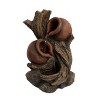 Nature Spring Tabletop Water Fountain - 9in. Rustic Tree Trunk Indoor Waterfall, Electric Pump & Soothing Sounds for Office & Home Decor - 2 of 4