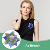 Unique Bargains Durable Velvet Cloth Flower Hair Clips Brooches 8 Pcs - 4 of 4