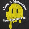 Womens Funny T Shirts Have A Meltdown You Earned It Sarcastic Smile Graphic Novelty Tee For Ladies - Crazy Dog Women's T Shirt - 2 of 4