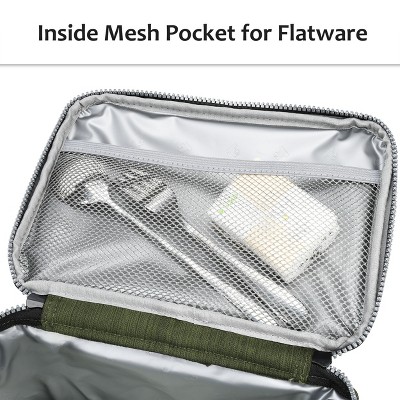 Medium Olive Insulated Thermal Lunch Tote Bag