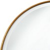 Uttermost Round Vanity Decorative Wall Mirror Vintage Beveled Edge Antiqued Gold Leaf Iron Frame 34" Wide for Bathroom Bedroom Living Room Home House - 3 of 4