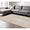 Beige and White Abstract Non Skid Area Rug - 2 of 4