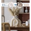 Decorative Vase- Modern Nordic Boho Style Vases Home Decor, Matte Ceramic Decorations for Living Room, Bookshelf Mantle (Cream White) - 2 of 4