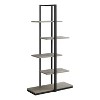 Monarch Specialties Bookshelf Bookcase Etagere 5 Tier 60InchH Office Bedroom Metal Laminate Brown Black Contemporary Modern - 2 of 4