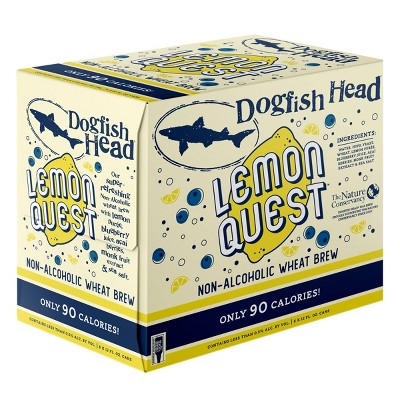 Dogfish Head Lemon Quest Non-Alcoholic Wheat Brew Beer - 6pk/12 fl oz Cans