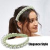 Unique Bargains Women's Fashion Faux Pearl Braided Tape Headband Hairband 0.79 Inch Wide 1 Pc - 2 of 4