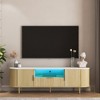 KTMBDW 68" Fluted TV Stand, Modern Entertainment Center for TVs Up to 55 inches, TV Console with Curved Profile Design, Media Console for Living Room - 2 of 4