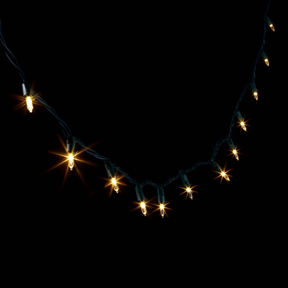 60ct LED Smooth Mini Christmas String Lights Warm White with Green Wire - Wondershop