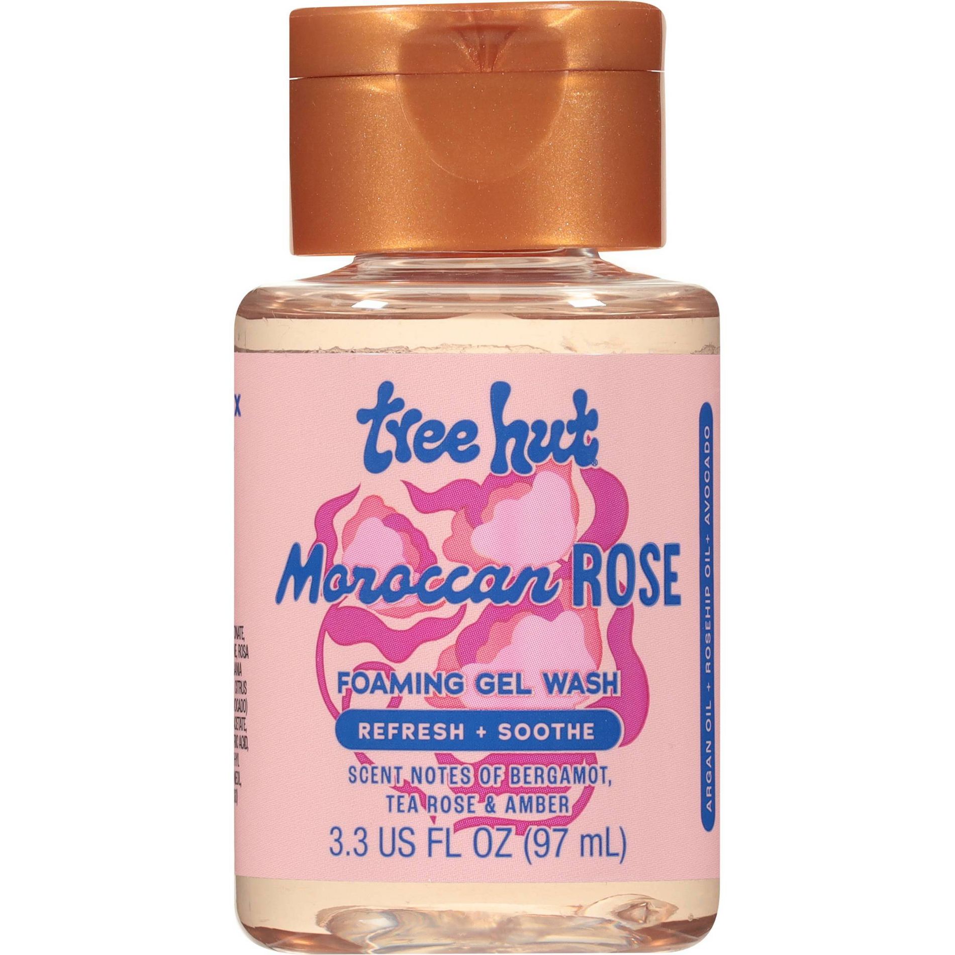Tree Hut Mini Body Wash - Moroccan Rose - 3.3 fl oz: Paraben-Free, Sulfate-Free, Phthalate-Free, Formaldehyde Donor-Free