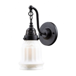 Elk Home Quinton Parlor 1 - Light Wall Light in  Oiled Bronze - 1 of 4