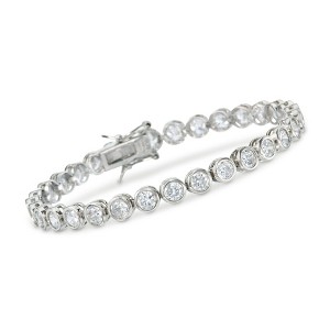 Ross-Simons 13.50 ct. t.w. CZ Tennis Bracelet in Sterling Silver - 1 of 4