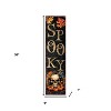 HomeRoots 36" Black Gold And Orange Solid Wood Spooky Halloween Skull Porch Sign - 3 of 4