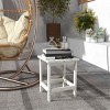 Maggift Patio End Tables, Modern Decorative Side Tables, Stylish Design for Patio, Living Room, Indoor and Outdoor Use, White, 15"*15"*18" - 3 of 4