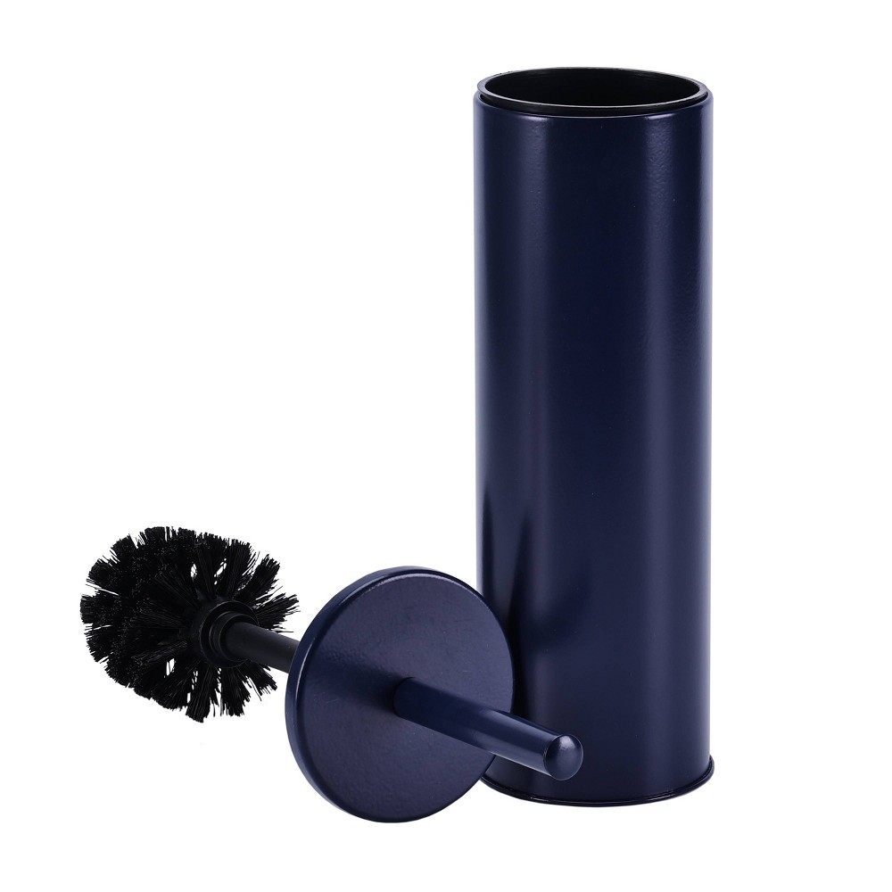 Photos - Toilet Brush Reese Ombre Bowl Bathroom Brush Black - Popular Bath Popular Home: Metal Holder, Non-Abrasive Scrubber, Portable Design